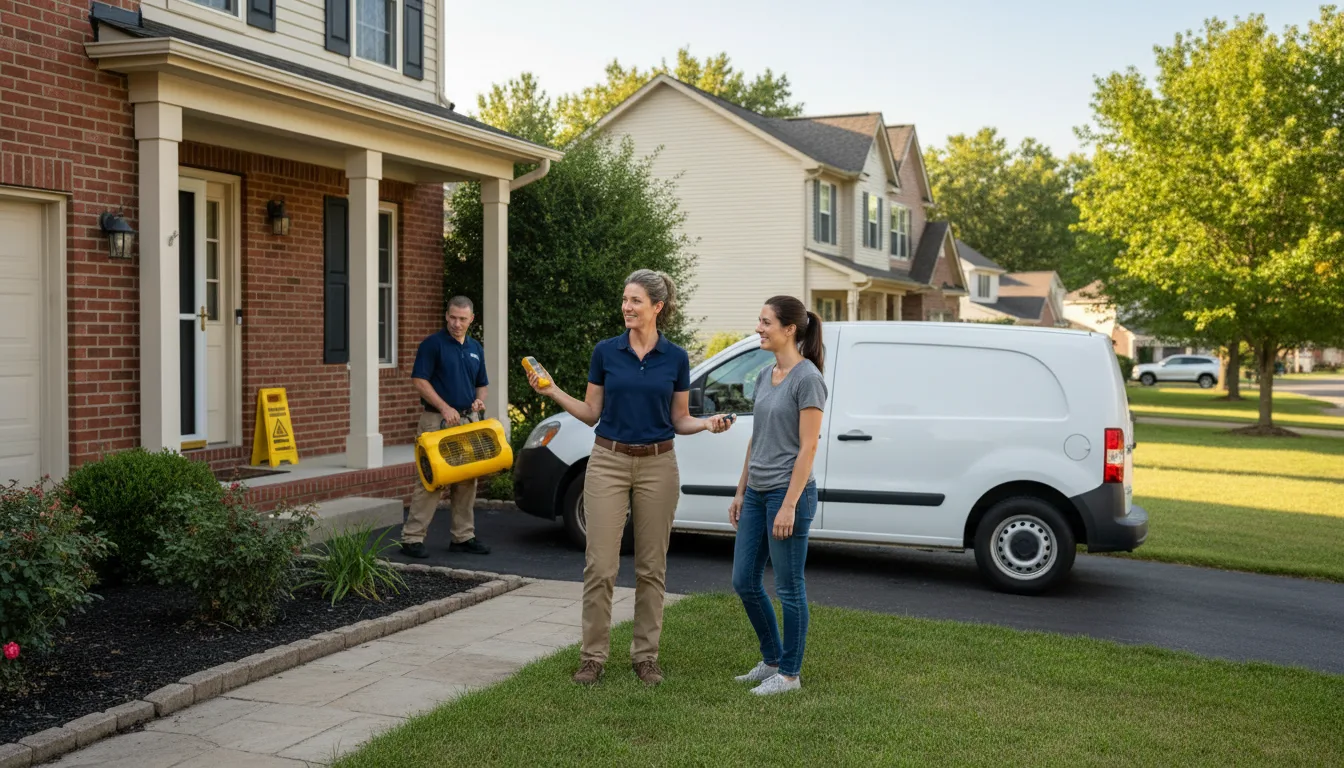Residential water damage restoration in Nottingham, PA
